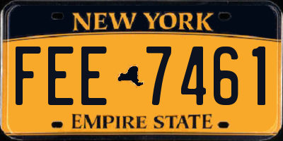 NY license plate FEE7461