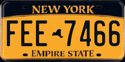 NY license plate FEE7466