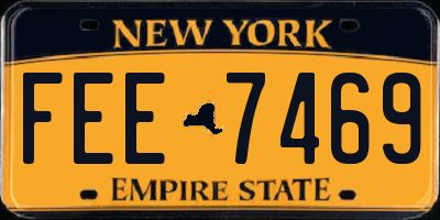 NY license plate FEE7469
