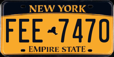 NY license plate FEE7470