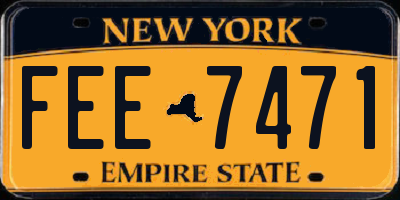 NY license plate FEE7471