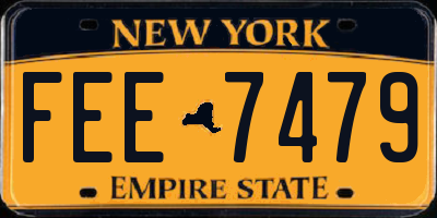 NY license plate FEE7479
