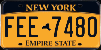 NY license plate FEE7480