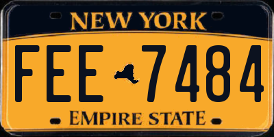 NY license plate FEE7484