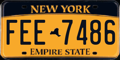 NY license plate FEE7486