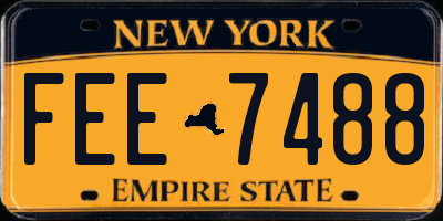 NY license plate FEE7488