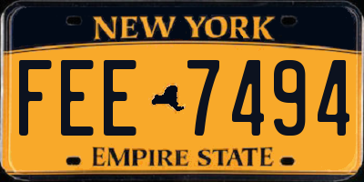 NY license plate FEE7494