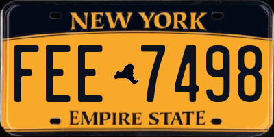 NY license plate FEE7498