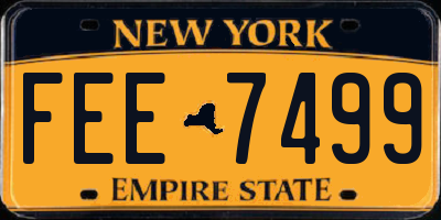 NY license plate FEE7499