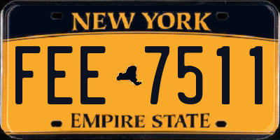 NY license plate FEE7511