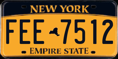 NY license plate FEE7512