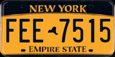 NY license plate FEE7515