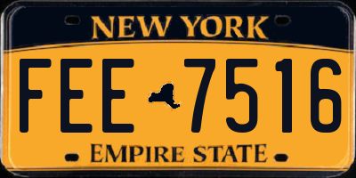 NY license plate FEE7516