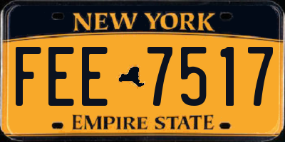 NY license plate FEE7517