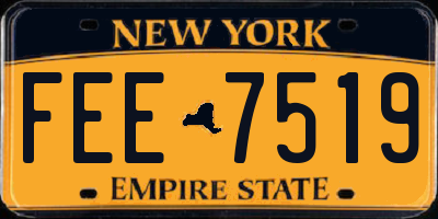 NY license plate FEE7519