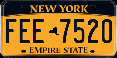 NY license plate FEE7520