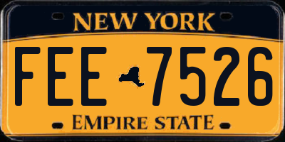NY license plate FEE7526