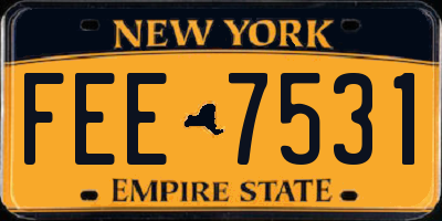 NY license plate FEE7531
