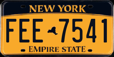 NY license plate FEE7541
