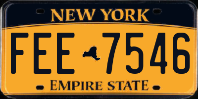 NY license plate FEE7546