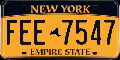 NY license plate FEE7547
