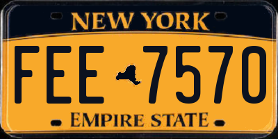 NY license plate FEE7570