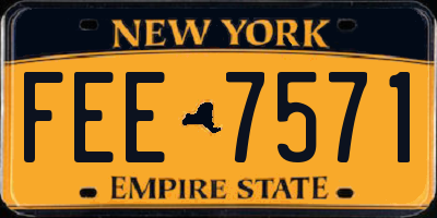 NY license plate FEE7571