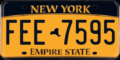 NY license plate FEE7595