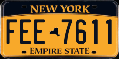 NY license plate FEE7611