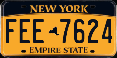 NY license plate FEE7624