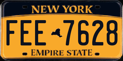 NY license plate FEE7628