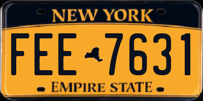 NY license plate FEE7631