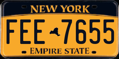 NY license plate FEE7655