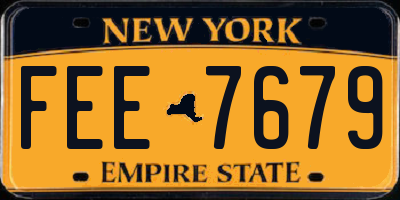 NY license plate FEE7679