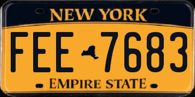 NY license plate FEE7683