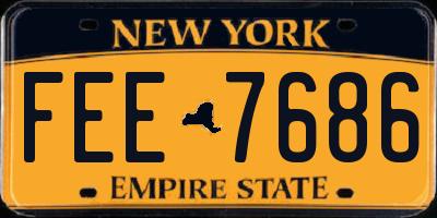 NY license plate FEE7686