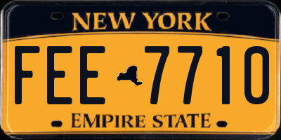 NY license plate FEE7710