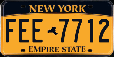 NY license plate FEE7712