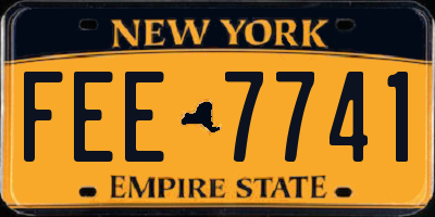 NY license plate FEE7741