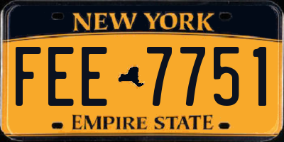 NY license plate FEE7751