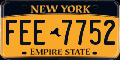 NY license plate FEE7752