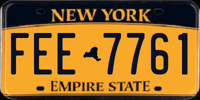 NY license plate FEE7761
