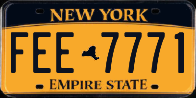 NY license plate FEE7771