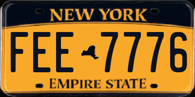 NY license plate FEE7776