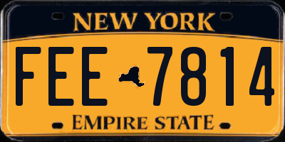 NY license plate FEE7814