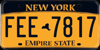 NY license plate FEE7817