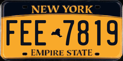 NY license plate FEE7819