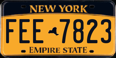 NY license plate FEE7823