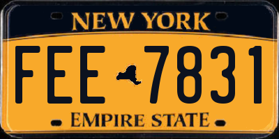 NY license plate FEE7831