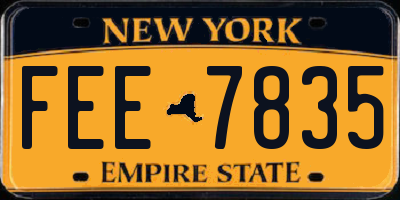 NY license plate FEE7835